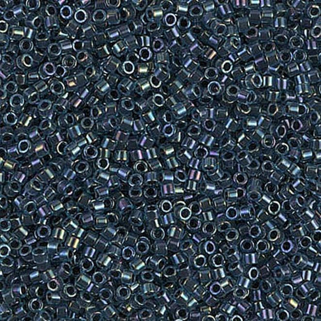 DB0286 11/0 Midnight Blue Lined Aqua AB Miyuki Delica 