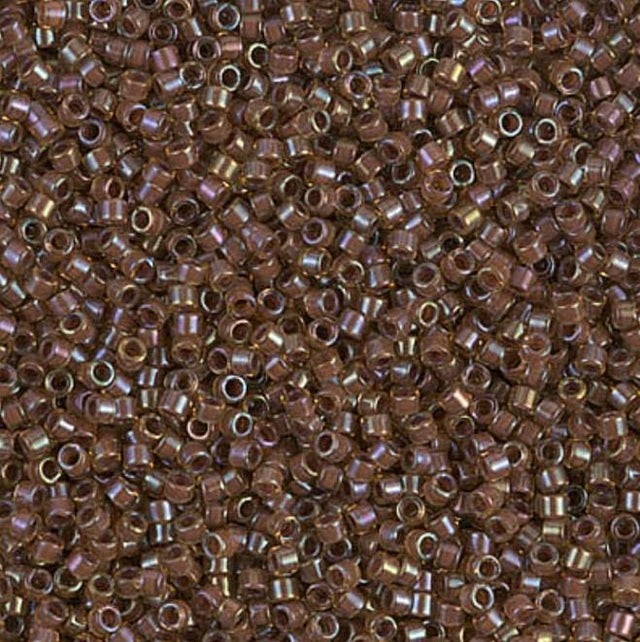 DB0287 11/0 Cinnamon Lined Topas Luster Miyuki Delica 