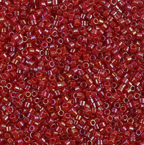 DB0295 11/0 Red Lined AB Miyuki Delica 
