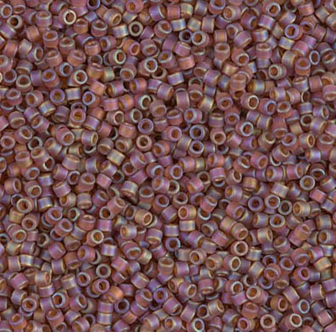 Matte Transparent Dark Topaz AB Miyuki Delica 11/0 DB0853