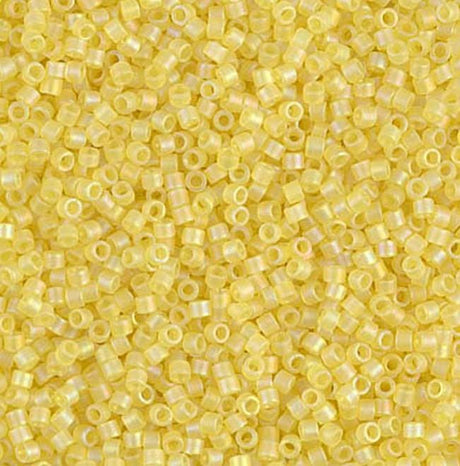 DB0854 11/0 Matte Transparent Yellow AB Miyuki Delica