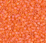 DB0855 11/0 Matte Transparent Orange AB Miyuki Delica