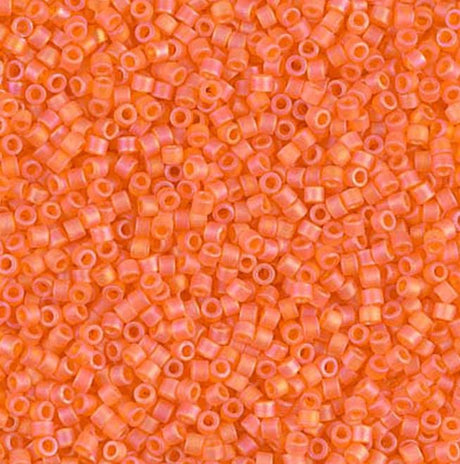 Matte Transparent Orange AB Miyuki Delica 11/0 DB0855 11/0