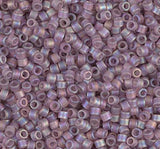 DB0857 11/0 Matte Transparent Smoky Amethyst AB Miyuki Delica