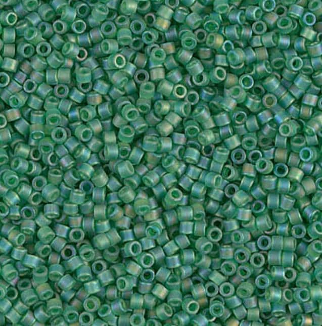 Matte Transparent Green AB Miyuki Delica 11/0 DB0858