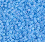 DB0861 11/0 Matte Transparent Aqua AB Miyuki Delica