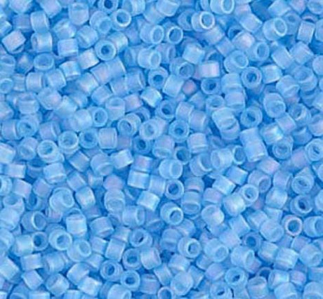 DB0861 11/0 Matte Transparent Aqua AB Miyuki Delica
