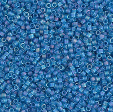 Matte Transparent Capri Blue AB Miyuki Delica 11/0 DB0862
