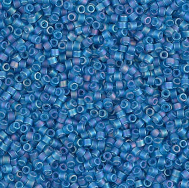 Matte Transparent Capri Blue AB Miyuki Delica 11/0 DB0862