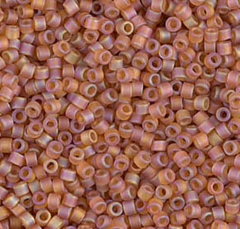 DB0866 11/0 Matte Transparent Topaz AB Miyuki Delica