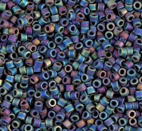 DB0871 11/0 Matte Black AB Miyuki Delica