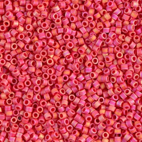 Matte Opaque Vermillion Red AB Miyuki Delica 11/0 DB0873