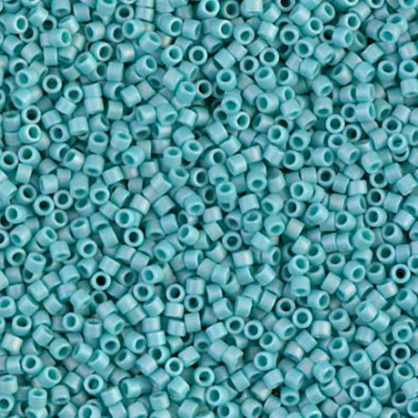 Matte Opaque Turquoise Green AB Miyuki Delica 11/0 DB0878