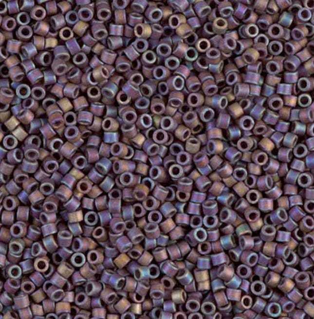 DB0884 11/0 Matte Opaque Dark Gray AB Miyuki Delica