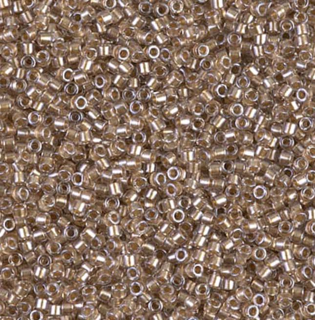 Sparking Beige Lined Crystal Miyuki Delica 11/0 DB0907