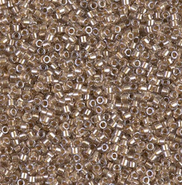 Sparking Beige Lined Crystal Miyuki Delica 11/0 DB0907