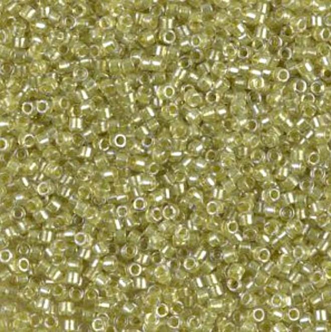 Sparkling Yellow Green Lined Crystal Miyuki Delica 11/0 DB0910