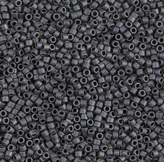 DB0306 11/0 Matte Metallic Slate Miyuki Delica