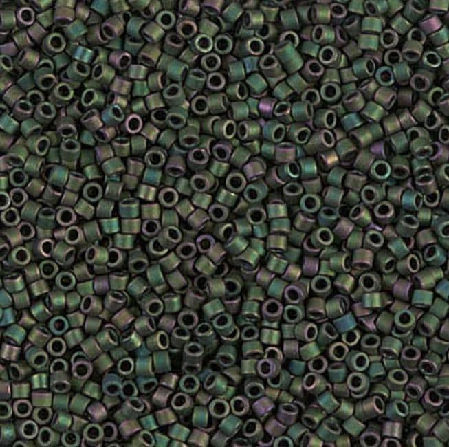 Matte Metallic Dark Green Iris Miyuki Delica DB0327 11/0