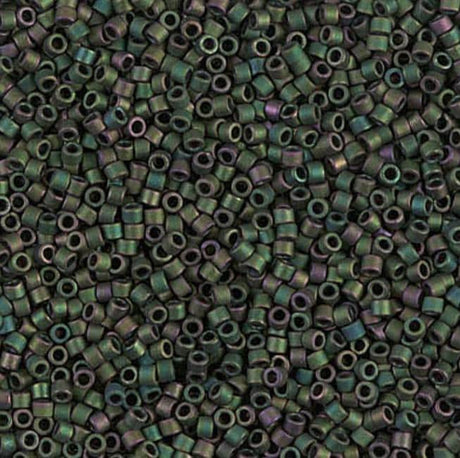 Matte Metallic Dark Green Iris Miyuki Delica DB0327 11/0