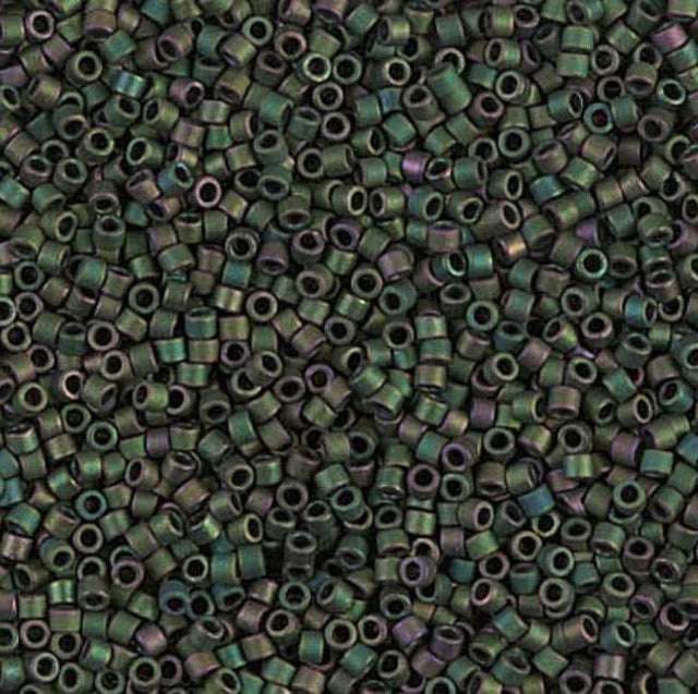 Matte Metallic Dark Green Iris Miyuki Delica DB0327 11/0