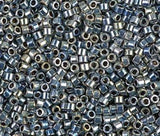 DB0545 11/0 Silver Blue Gold Iris Miyuki Delica