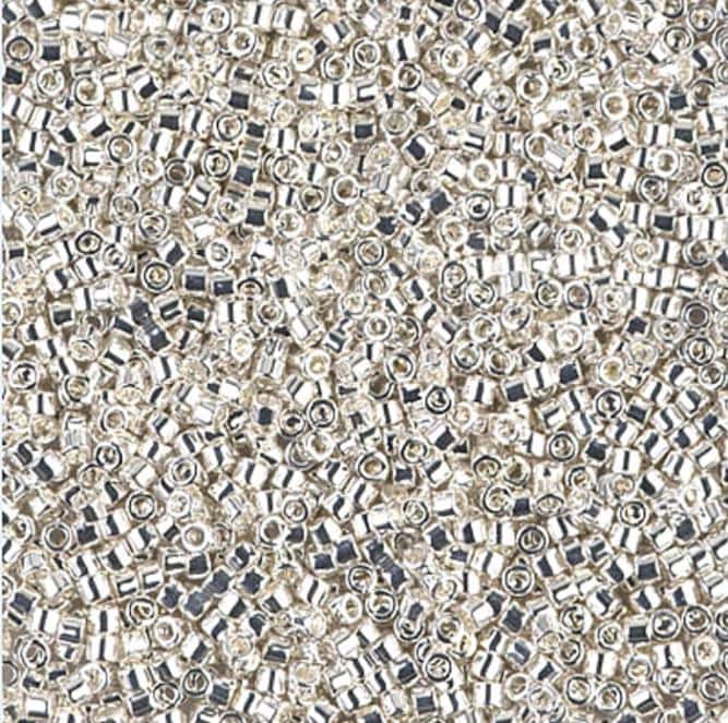 Bright Sterling Plated Miyuki Delica DB0551 11/0 