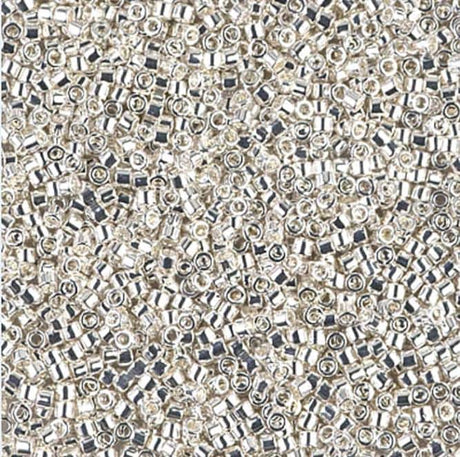 Bright Sterling Plated Miyuki Delica DB0551 11/0 