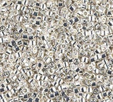 DB0551 11/0 Bright Sterling Plated Miyuki Delica