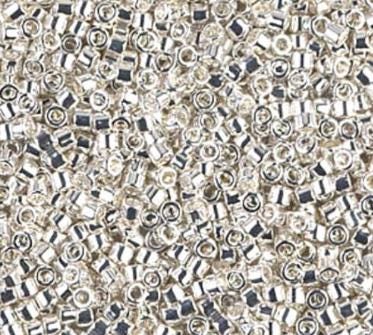 DB0551 11/0 Bright Sterling Plated Miyuki Delica