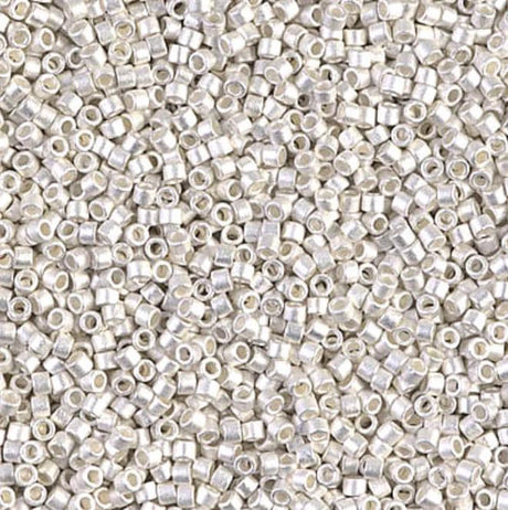 Matte Sterling Plated Miyuki Delica DB0551F 11/0 
