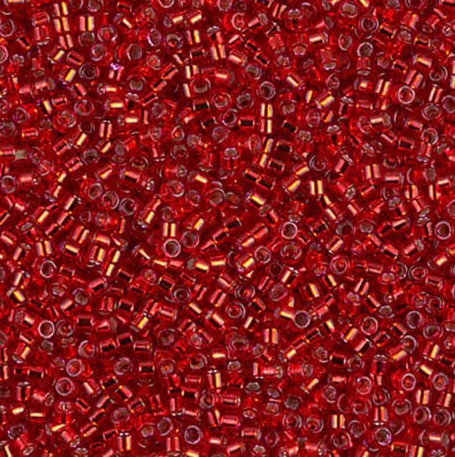 Dyed Silver Lined Red Miyuki Delica 11/0 DB0602