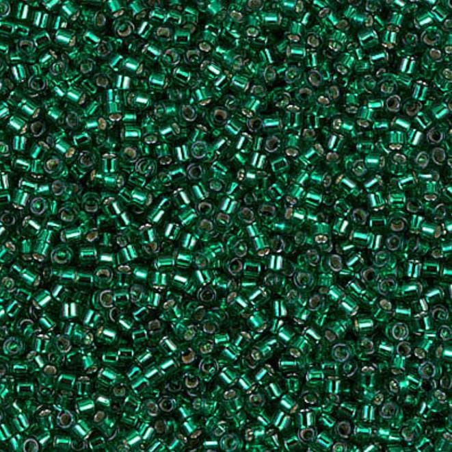 Dyed Silver Lined Dark Emerald Miyuki Delica 11/0 DB0605