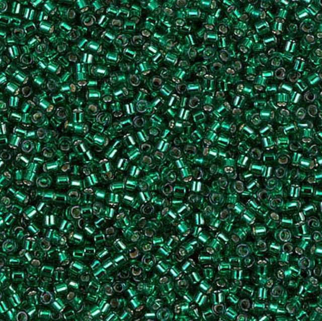 Dyed Silver Lined Dark Emerald Miyuki Delica 11/0 DB0605
