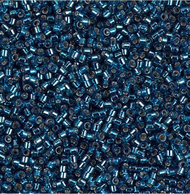 Dyed Silver Lined Blue Zircon Miyuki Delica 11/0 DB0608