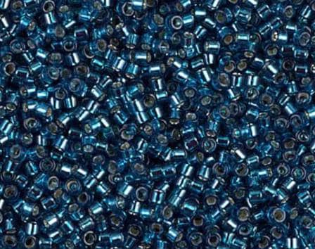 DB0608 11/0 Dyed Silver Lined Blue Zircon Miyuki Delica