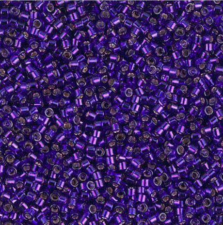 Dyed Silver Lined Dark Violet Miyuki Delica 11/0 DB0610