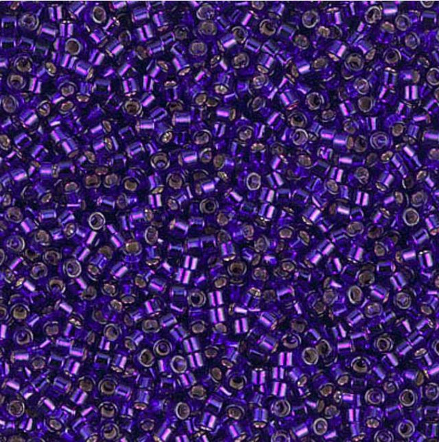 Dyed Silver Lined Dark Violet Miyuki Delica 11/0 DB0610