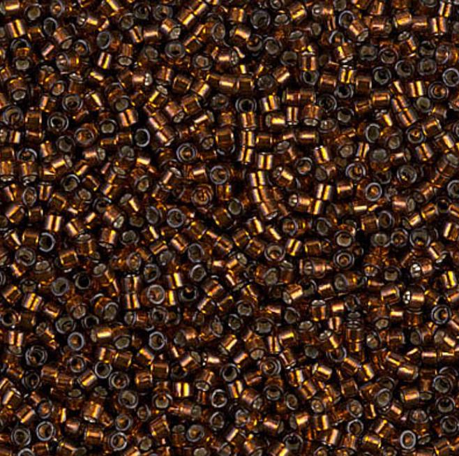 Dyed Silver Lined Dark Topaz Miyuki Delica 11/0 DB0612