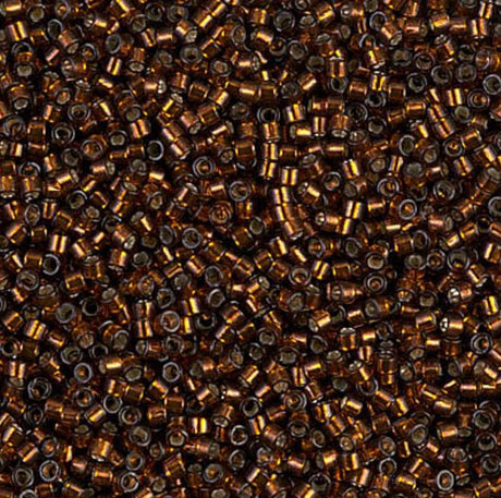 Dyed Silver Lined Dark Topaz Miyuki Delica 11/0 DB0612