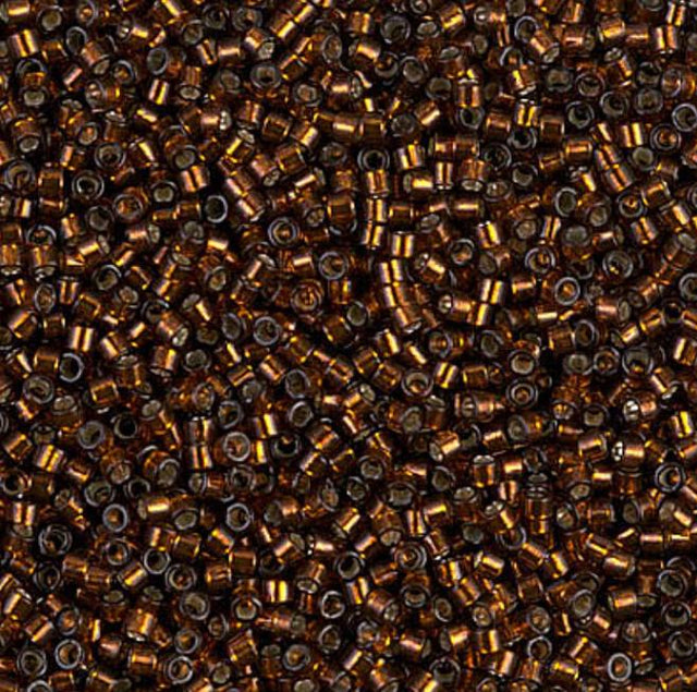 Dyed Silver Lined Dark Topaz Miyuki Delica 11/0 DB0612