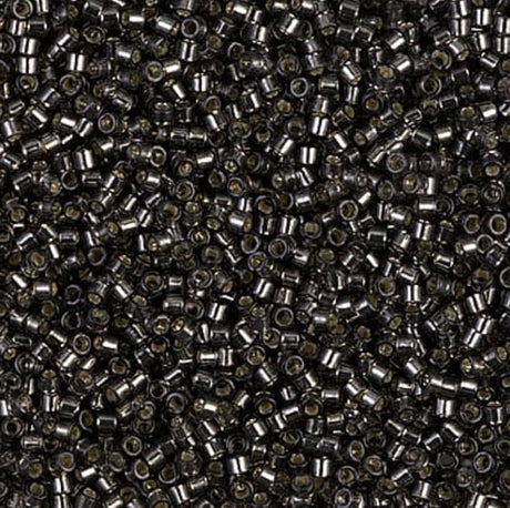 Dyed Silver Lined Dark Gray Miyuki Delica 11/0 DB0613