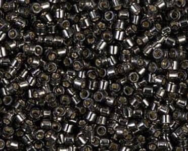 DB0613 11/0 Dyed Silver Lined Dark Gray Miyuki Delica