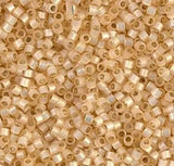 DB0621 11/0 Dyed Lt Apricot Silver Lined Alabaster Miyuki Delica