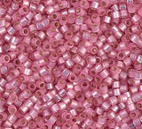 DB0625 11/0 Dyed Rose Silver Lined Alabaster Miyuki Delica