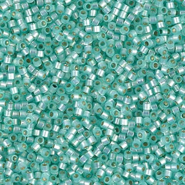 Dyed Lt Aqua Green Silver Lined Alabaster Miyuki Delica 11/0 DB0626