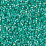 Dyed Aqua Green Silver Lined Alabaster Miyuki Delica 11/0 DB0627 
