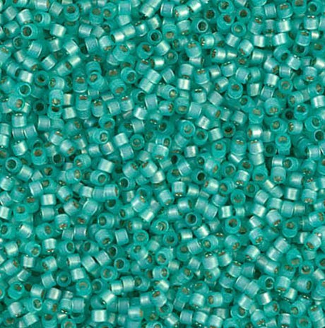 Dyed Aqua Green Silver Lined Alabaster Miyuki Delica 11/0 DB0627 