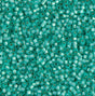 Dyed Aqua Green Silver Lined Alabaster Miyuki Delica 11/0 DB0627 