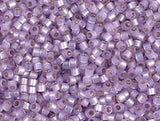 DB0629 11/0 Dyed Lilac Silver Lined Alabaster Miyuki Delica
